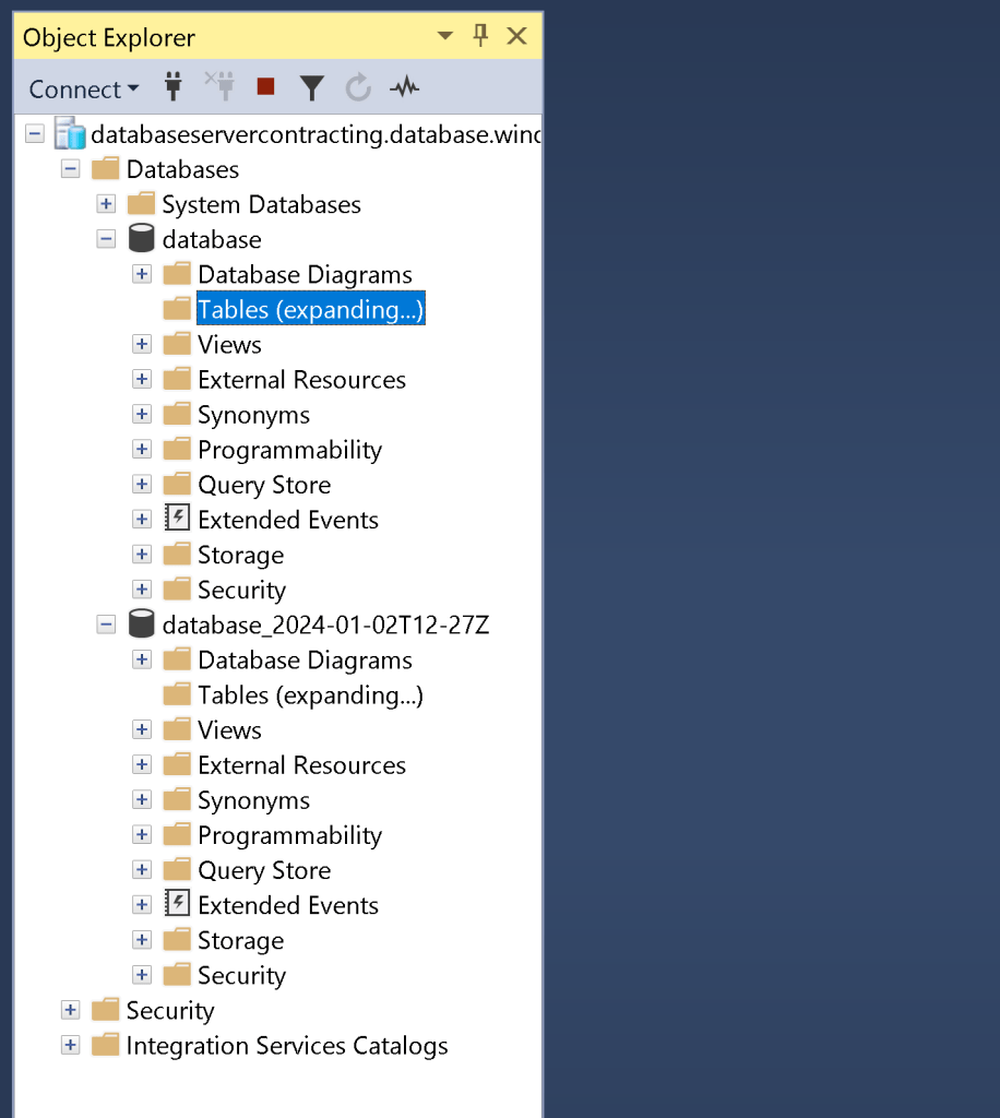 data gone sql 15