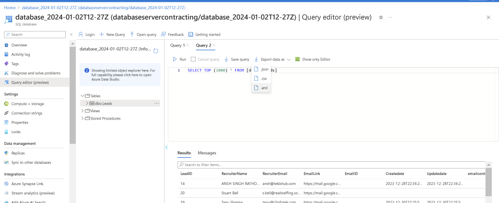 data gone sql 8