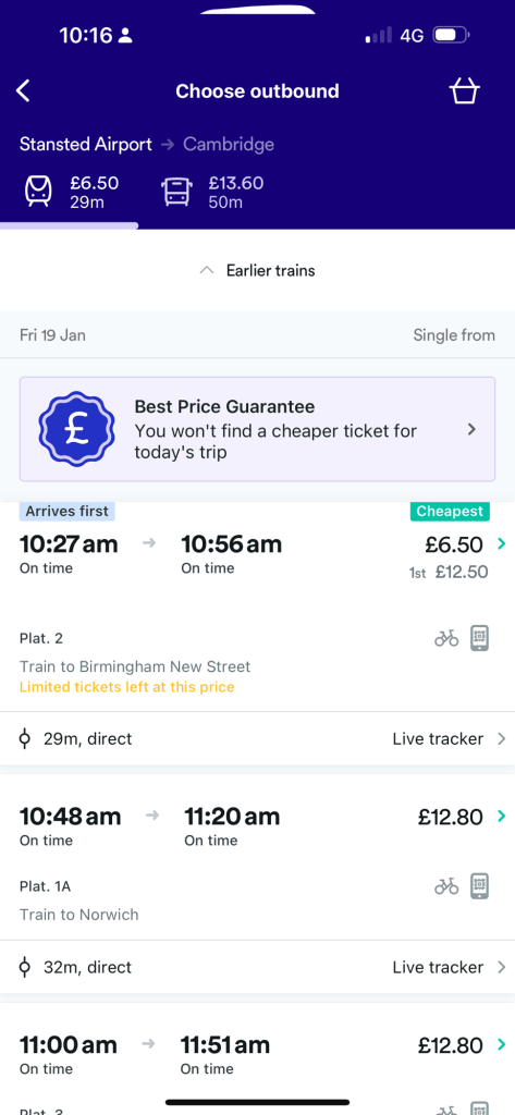 stansted to cambridge 4