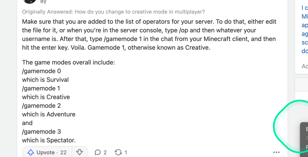 configure minecraft server 20