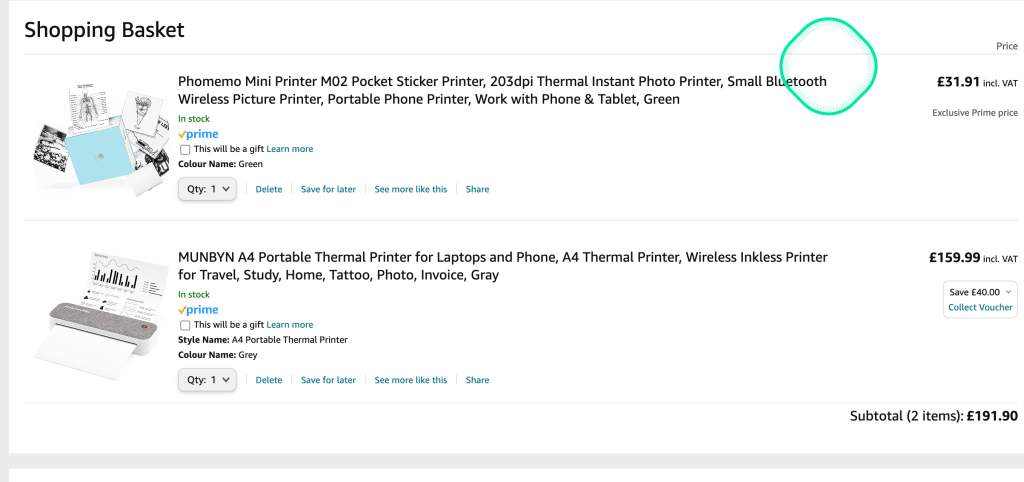 which termal printer 1