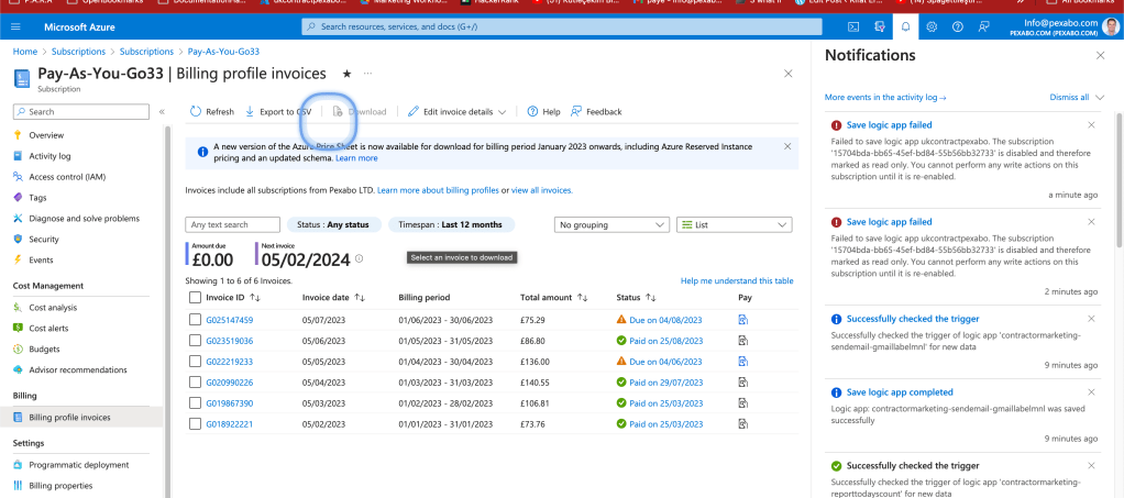 costs azure and 2