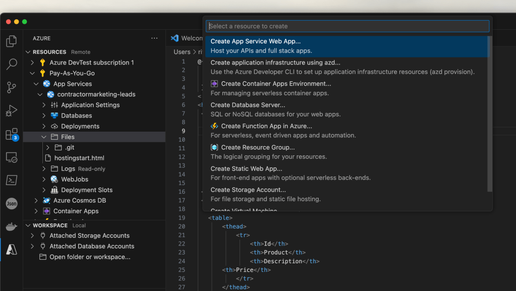 aspnet app on 1