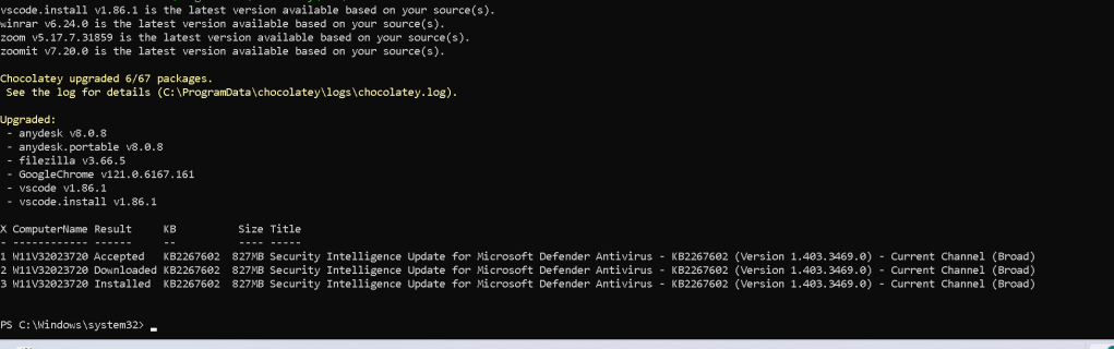 dual updates on 1