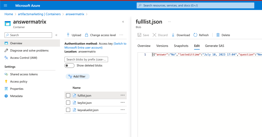 answer matrix build 5