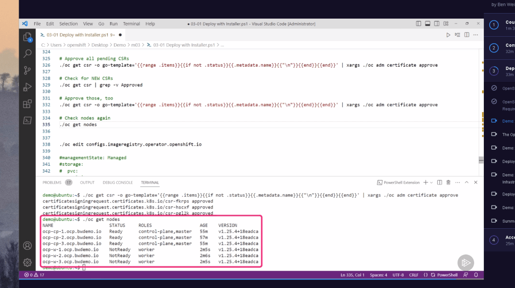 openshift course pluralsight 84