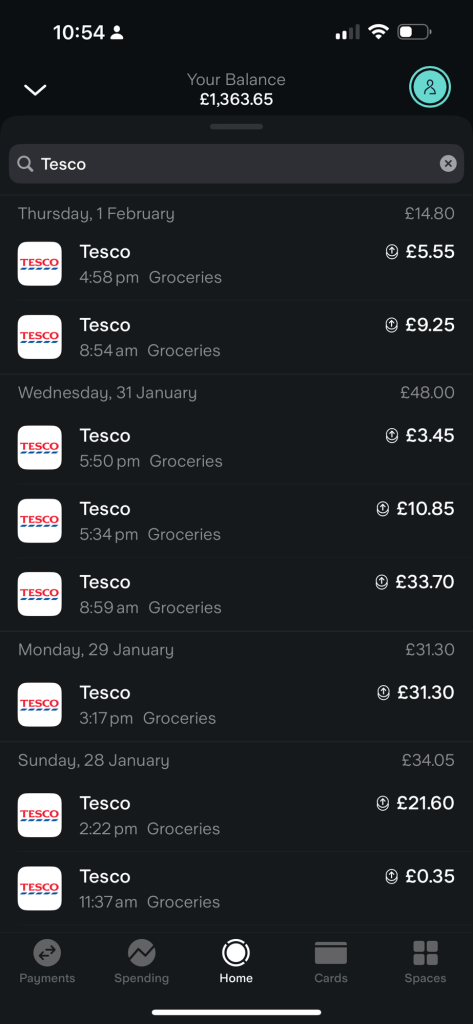 groceries in the 4