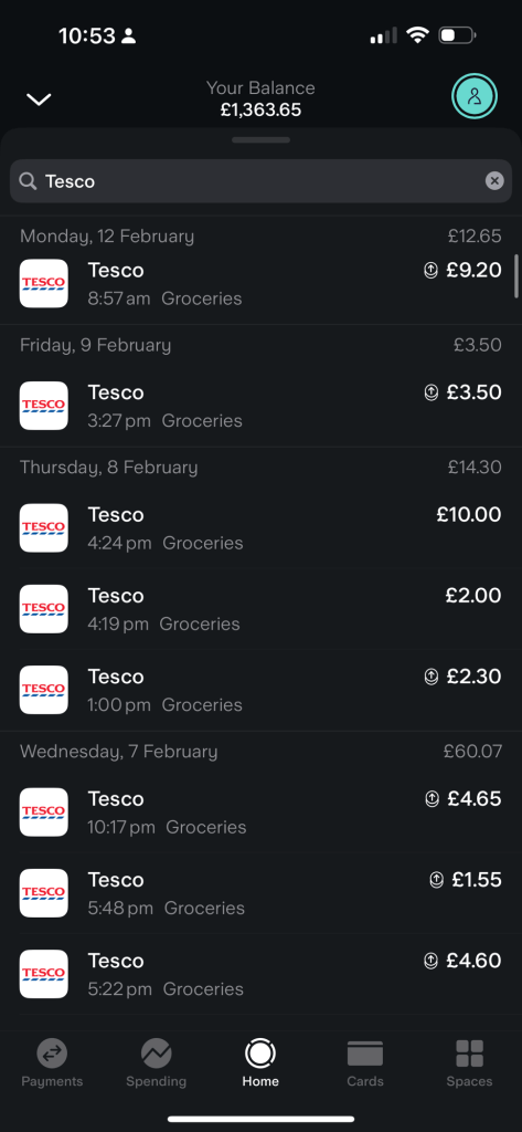 groceries in the 6