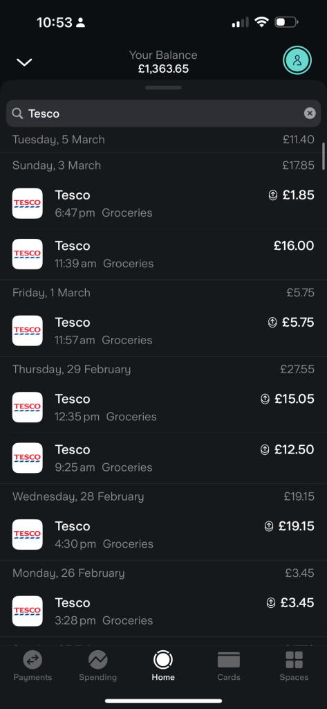 groceries in the 7