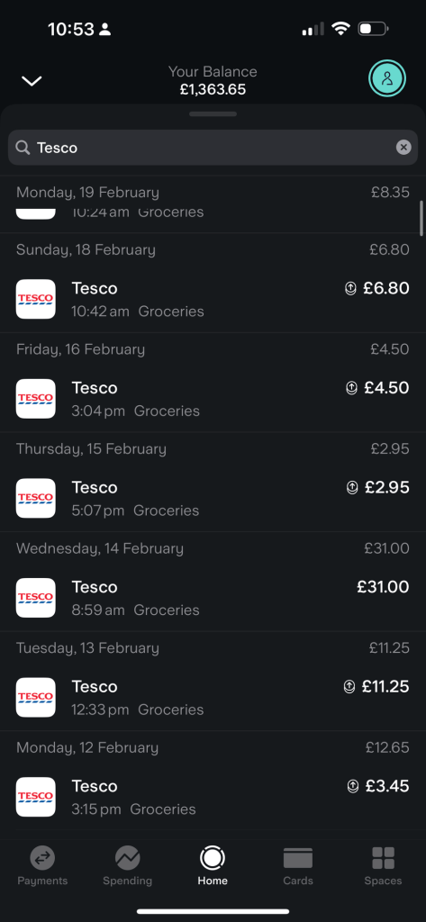 groceries in the 9