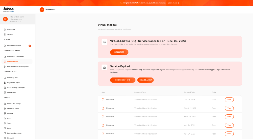 incfile updates and 12