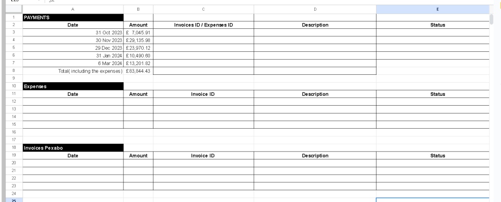 match the invoices 5