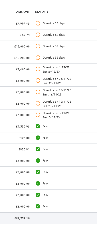 match the invoices 7