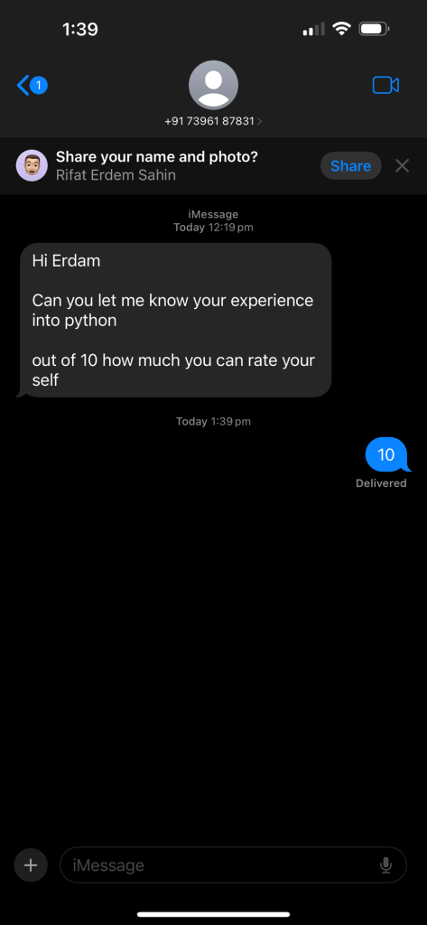 rating yourself at 1