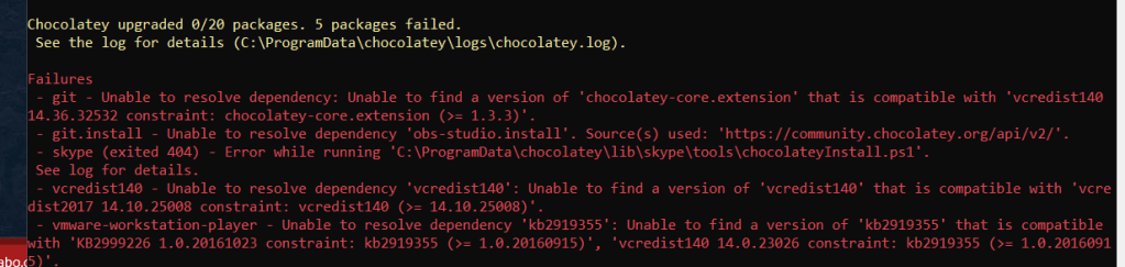 program install errors 1