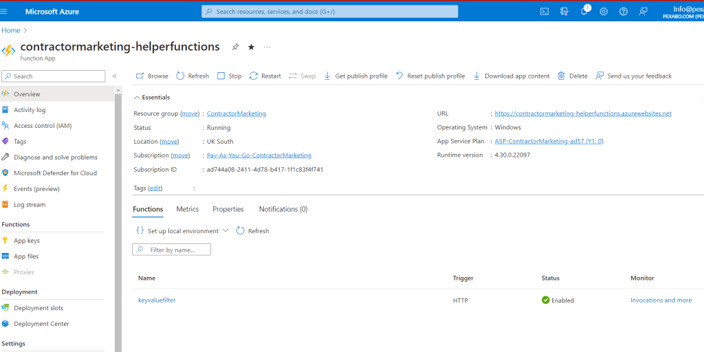 azure function changemanagement 1
