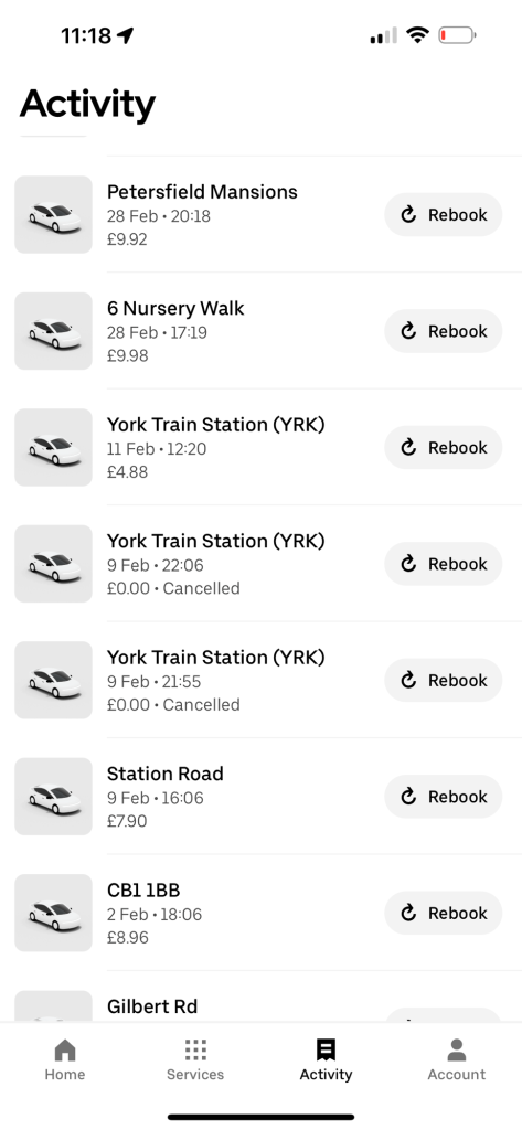 uber cost is 2