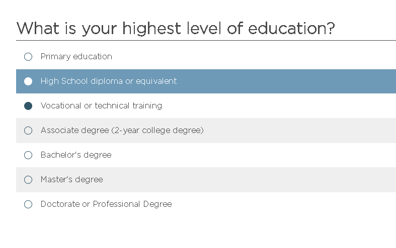 education levels 1