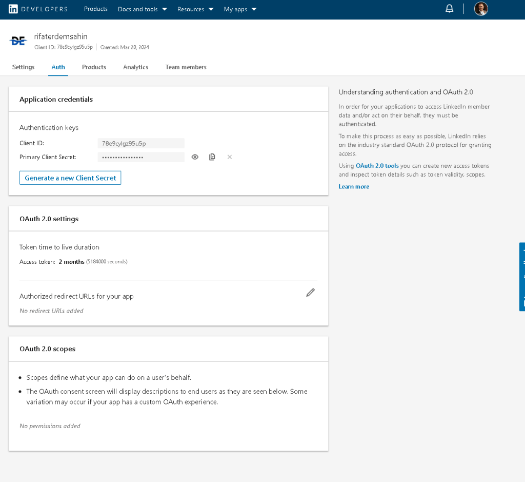 linkedin api for 16