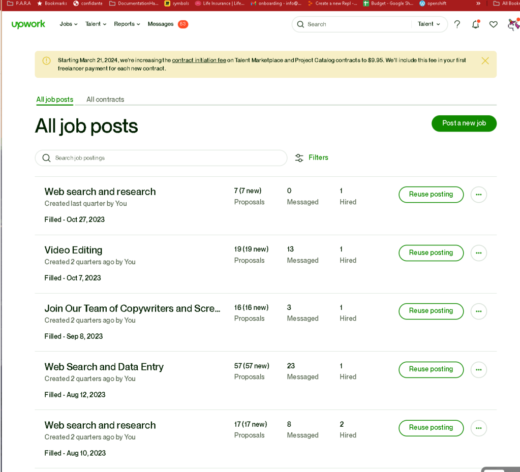 upwork asistant to 2