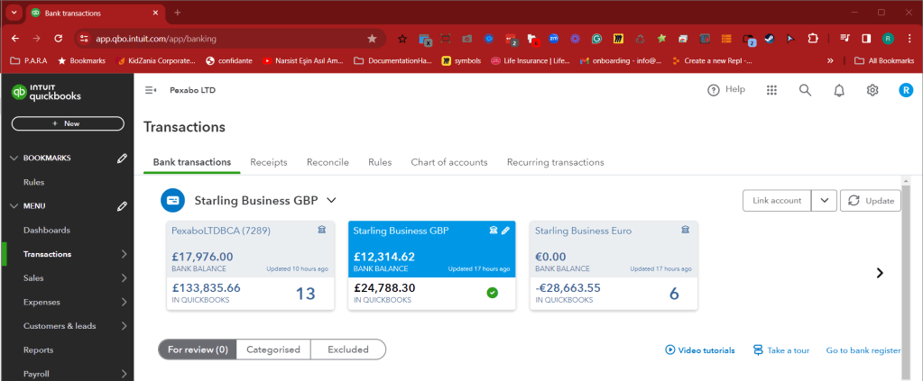 bank balance not 1