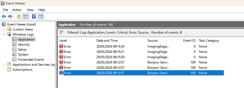 restart errors workstation 7