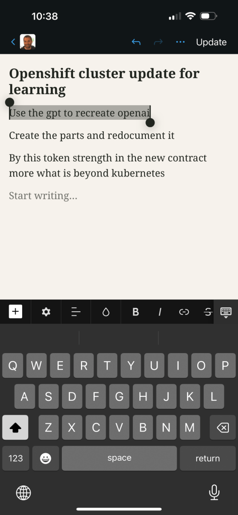 openshift cluster update 4