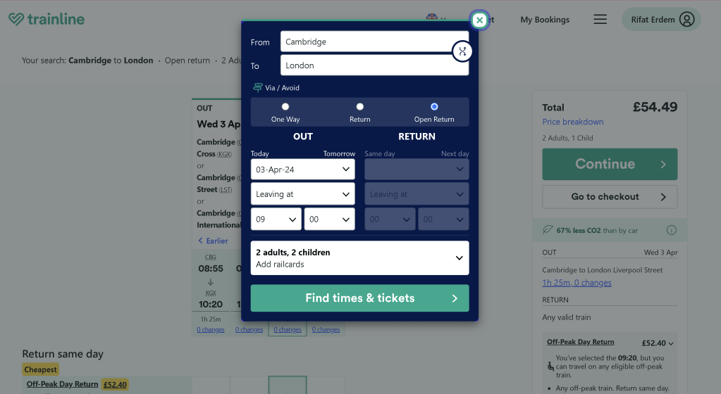 london travel plan 1