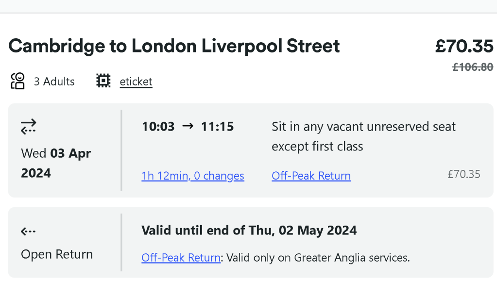 london travel plan 18