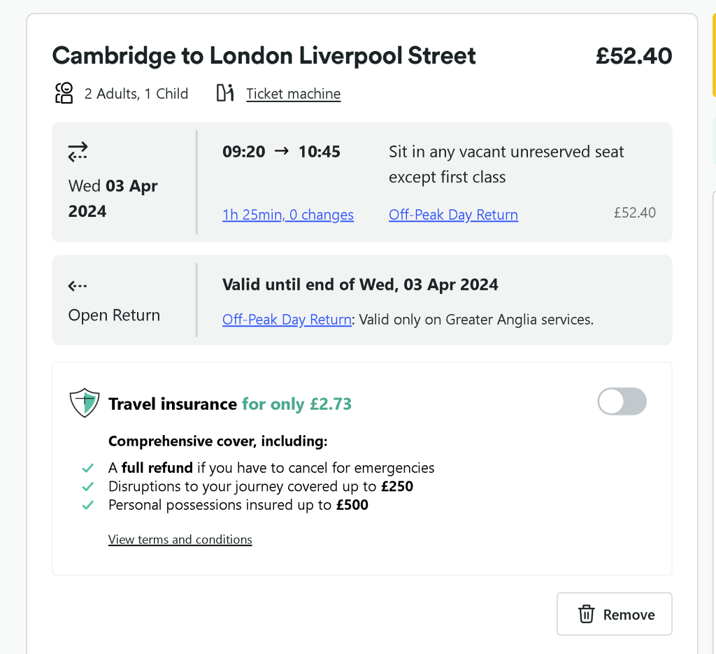 london travel plan 5