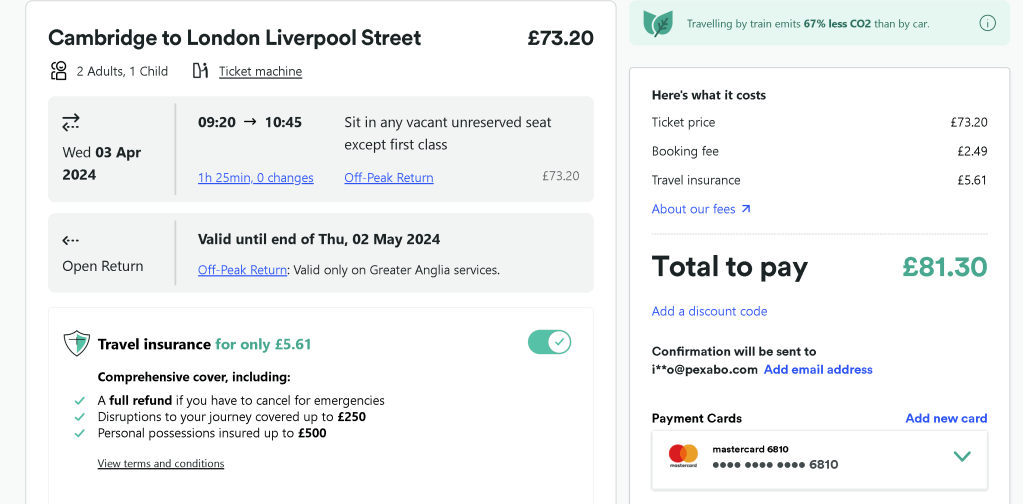 london travel plan 6
