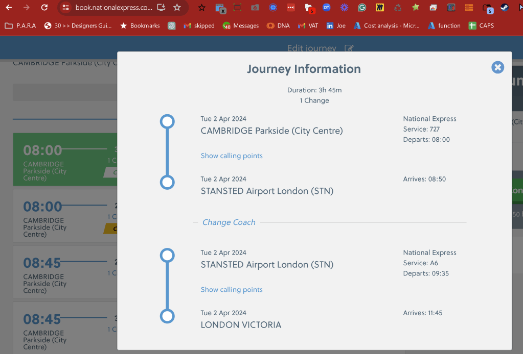 london travel plan 9