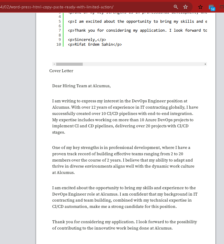 word press html 2
