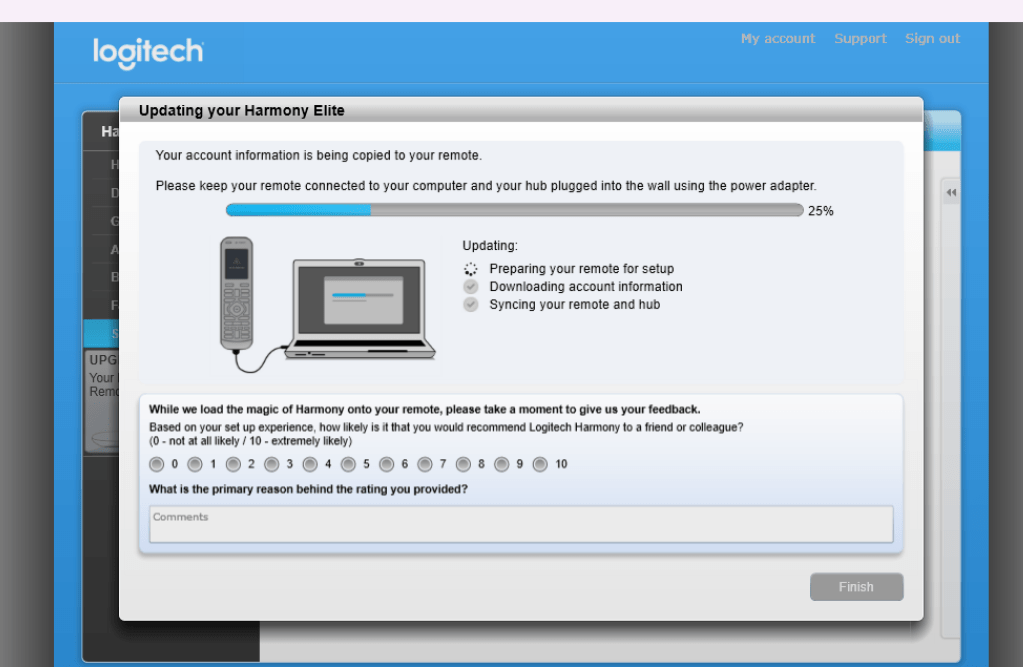 logitech harmony setup 13
