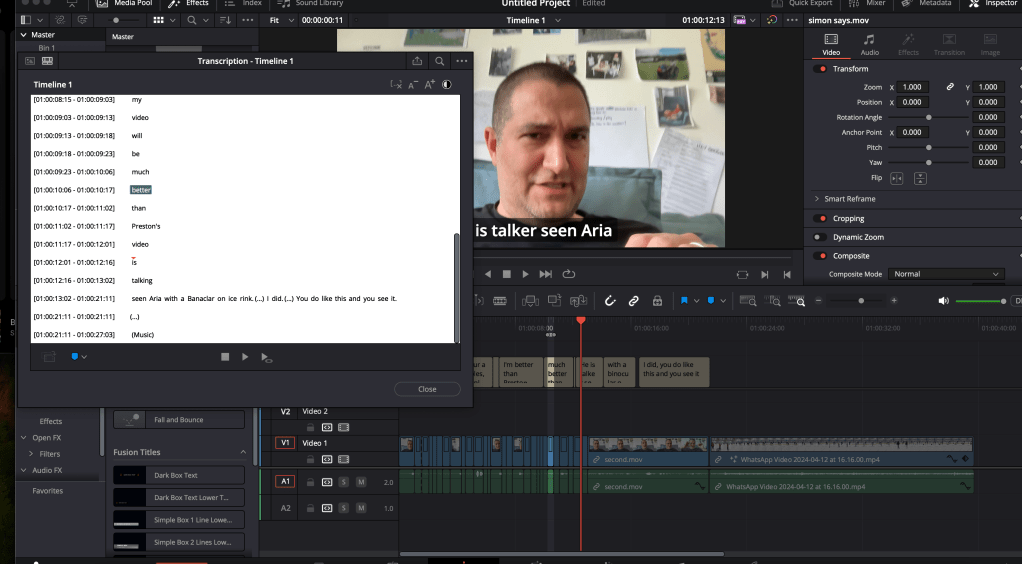 transcript feature of 7