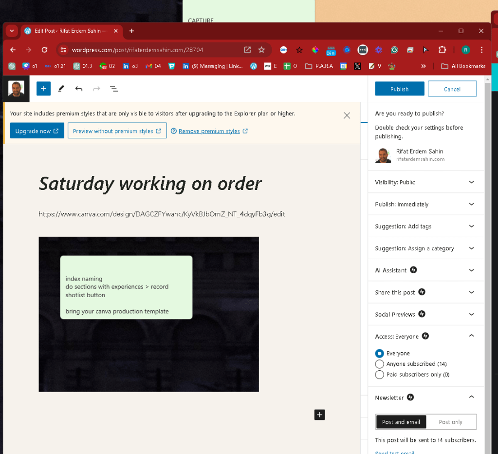 saturday working on 2