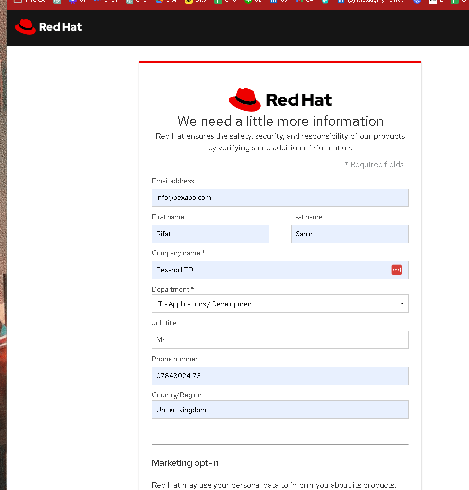 openshift host continue 28