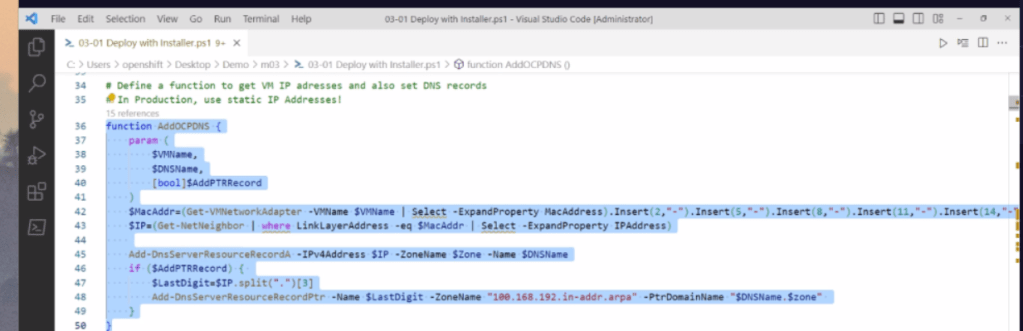openshift host continue 32