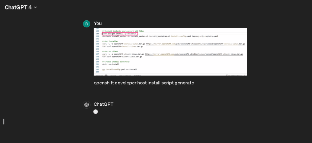 openshift host continue 56
