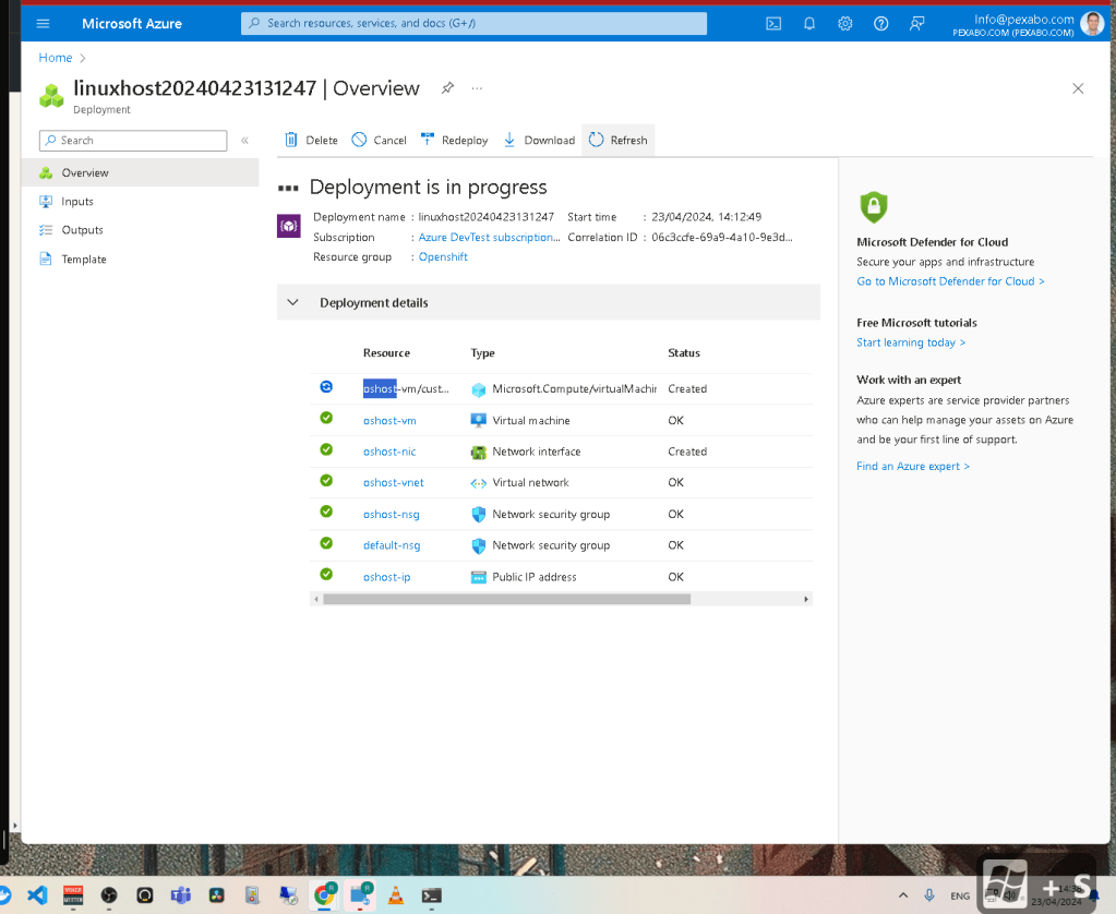 openshift host continue 75