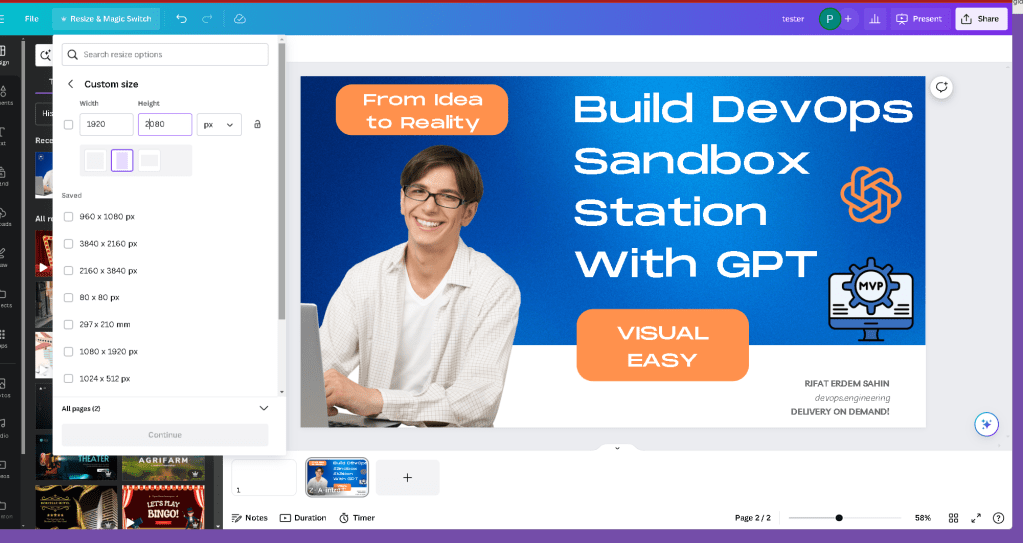 canva course format 19