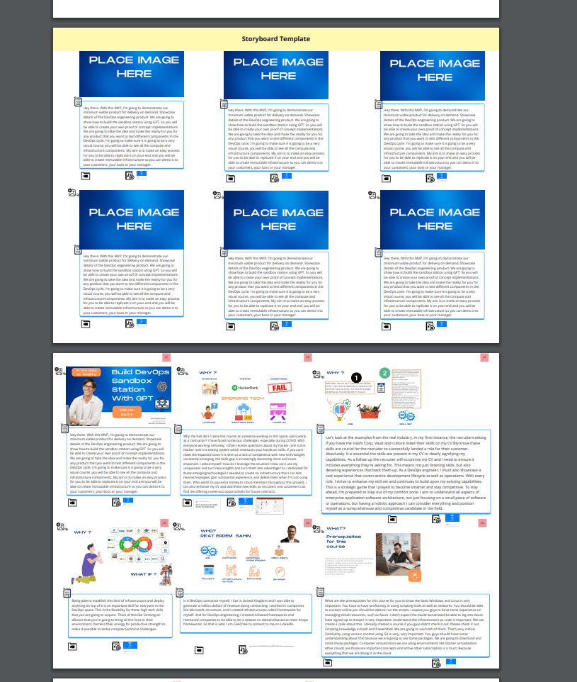updated storyboard and 5