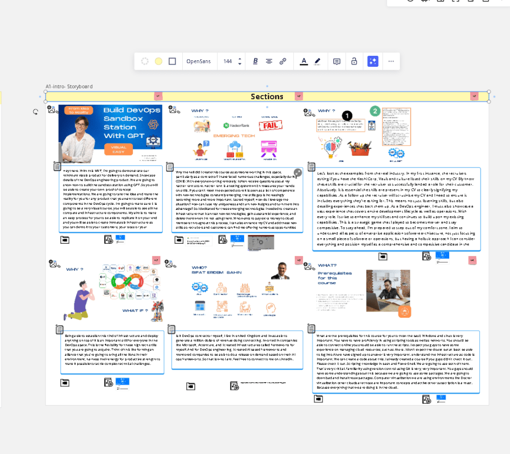 updated storyboard and 6