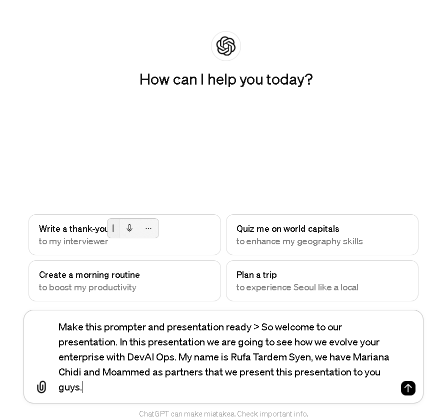 update the presentation 2