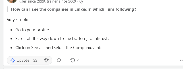 linkedin follow at 11