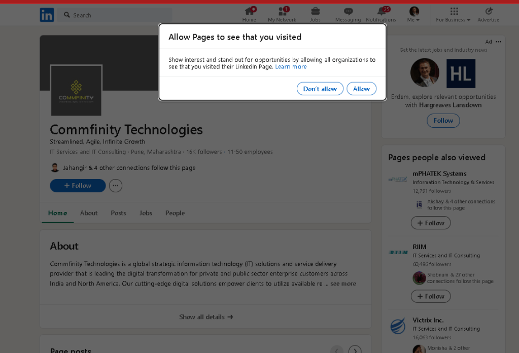 linkedin follow at 3