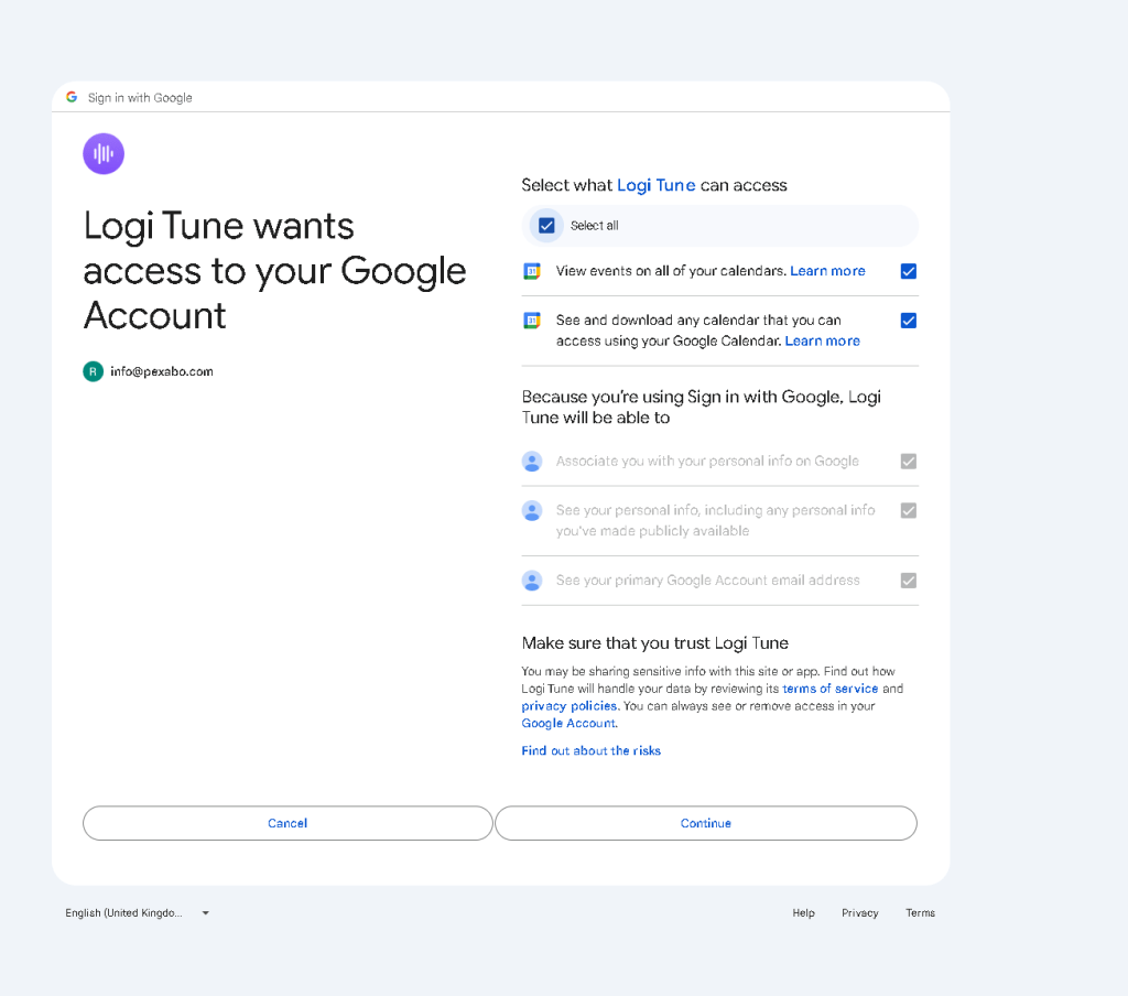 logitune and calendar 1