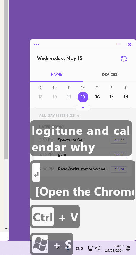 logitune and calendar 2