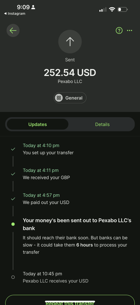 sending money to 1