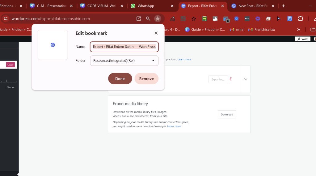 backing up wordpress 2
